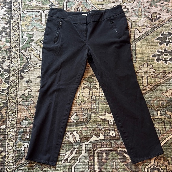 Loft size 14 Casual Pants - Black, Tan, Gray, Green chino cropped capri LOT - Picture 3 of 14